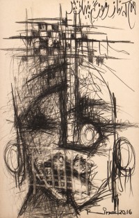 A. S. Rind, 21 x 14 Inch, Charcoal On Paper , Figurative Painting, AC-ASR-413